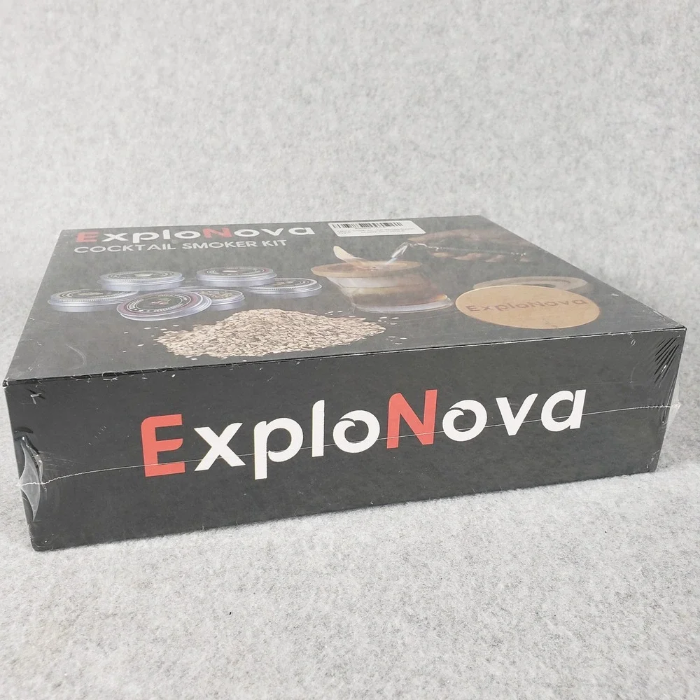 ExploNova Cocktail Smoker Kit with Torch Wood Chips Professional Bar Infuser Set